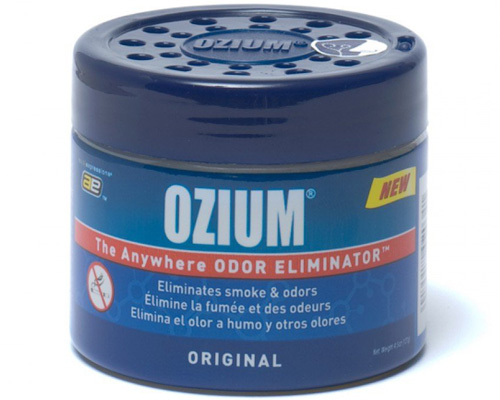 2. Ozium Smoke & Odors Eliminator Gel. Home, Office and Car Air Freshener 4.5oz (127g), Original Scent