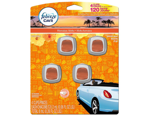 3. Febreze Hawaiian Aloha Car Vent Clip Air Freshener
