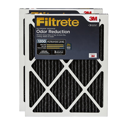 7. Filtrete Allergen Defense Odor Reduction Filter, MPR 1200, 16 x 25 x 1-Inches, 2-Pack - Best Furnace Filters