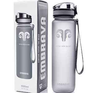 1. Embrava Sports Water Bottle --Non-Toxic, BPA-Free, and Eco-Friendly
