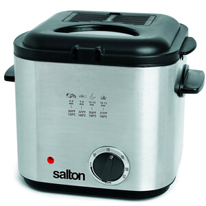 8 Salton DF1539 Compact Deep Fryer, Stainless Steel