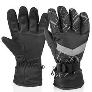 9. HUO ZAO Winter Snow Ski Gloves