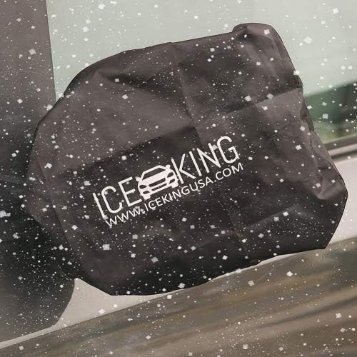 Full Set - 2 IceKing Huge Snow and Ice Mirror Covers - Best Windshield Ice and Snow Covers