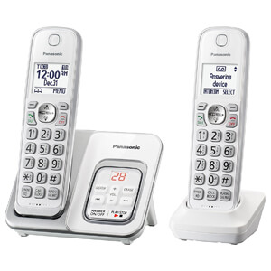 2 Panasonic KX-TGD532W Expandable Cordless Phone - Best Cordless Phone