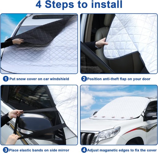 Cosyzone Car Windshield Sunshade Protector - Best Windshield Ice and Snow Covers